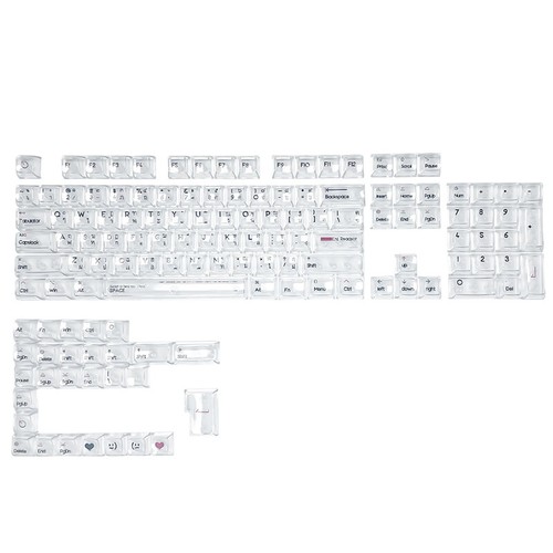 Thai Transparent Keycap Set PC Shine Through Backlit Keycaps CBSA Profile