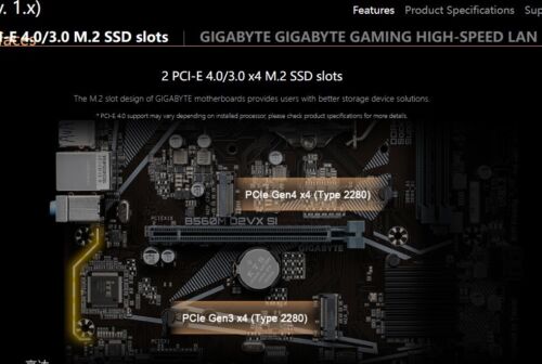 Gigabyte B560M mATX Motherboard LGA1200 FOR 11th/10th i3 i7 i5-11600k 10600K - Picture 16 of 16