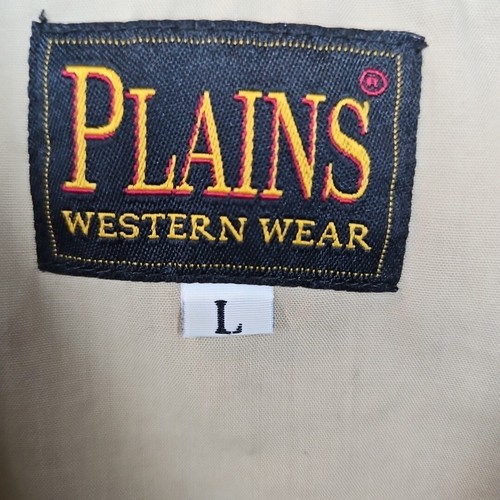 PLAINS WESTERN WEAR Mens L Pearl Snap Shirt Embroidered Horses - Picture 2 of 4
