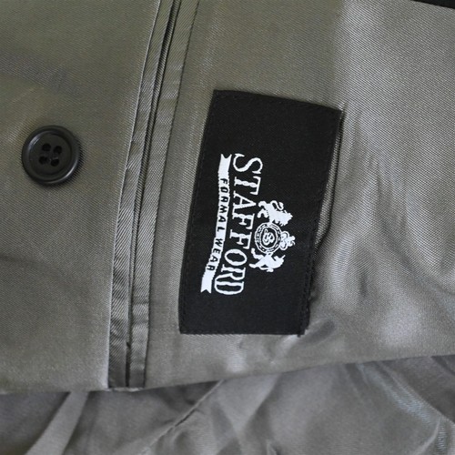 Stafford Formal Wear 46R 36x32 Black 100% Wool Mens Jacket Pants Tux Tuxedo - Picture 3 of 12