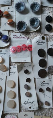Vintage Buttons on Cards Sewing Crafts Lot - Picture 2 of 16