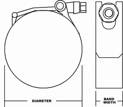 A88 1.7"-1.9" Stainless Steel T-Bolt Clamp For Hose Pipes & Plumbing Tbolt - Picture 7 of 7