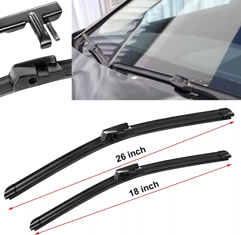 Juego de escobillas limpiaparabrisas delanteras 26" y 18" calidad OEM para BMW 528i 2011-2016 Foto 4 de 4
