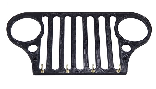 Soporte organizador para colgar llaves parrilla Jeep CJ entrada hogar almacenamiento para pared - Imagen 4 de 5