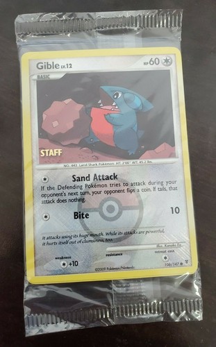 Pokemon SEALED Gible 106/147 City Championships STAFF Promo Holofoil Pack - Picture 1 of 2