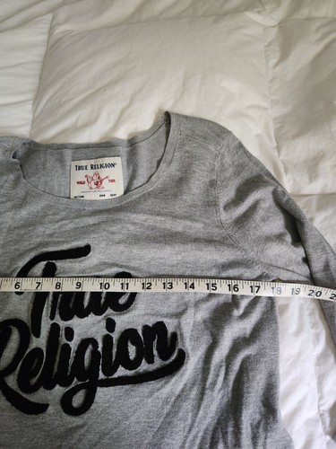 true religion Sweater Cropped Embroidered Size Medium - Picture 7 of 10