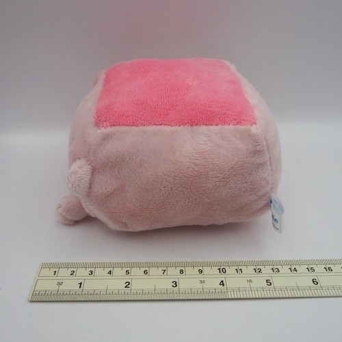 D1205A Hannari Tofu  SEGA 2007 Plush 5" Pink Stuffed Toy Doll Japan - Foto 3 di 11