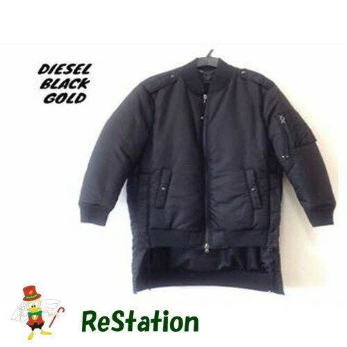 Diesel Black Gold MA-1 Blouson Jacket Outer Black Chest 20.1 inch Men 36
