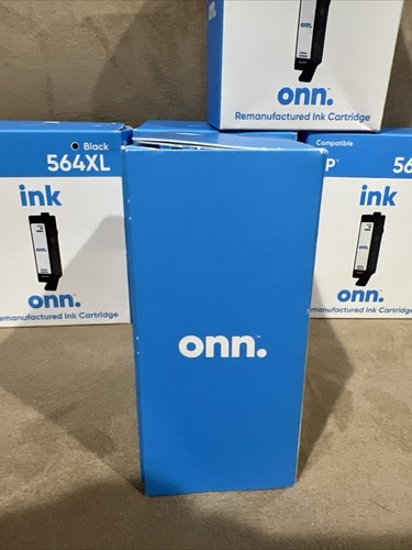 Lot 5 Onn. 564XL Black Ink Cartridge Expires 2024 Sealed Compatible With HP. NEW - Picture 4 of 5