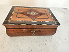 Antique Writing Slope Lap Campaign Travel Box Desk Vintage B6