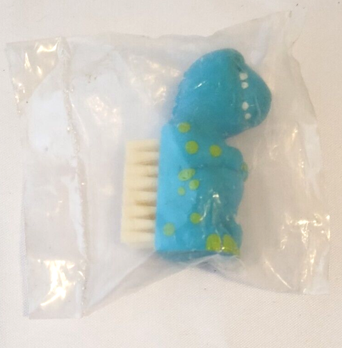 Vintage Rare Blue Dinosaur Nail Brush Child Bath Toy 2 1/2" Whimsical - Picture 2 of 6