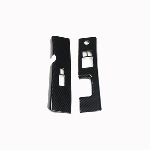 For Nissan 350Z 2003-2009 Carbon Fiber Window Lift Panel Switch Cover Trim 2pcs - Picture 6 of 10