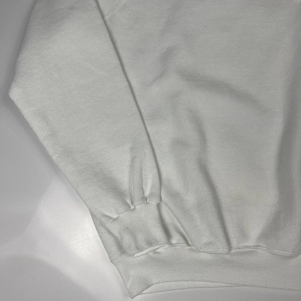 Sudadera para mujer Hanes Her Way blanca calce cuadrado mediana 1995 vintage años 90 nueva con etiquetas Foto 4 de 4