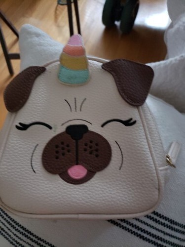 Bath & Body Works PUGICORN Pug Dog COSMETIC BAG MAKEUP BAG PUP UNICORN Rainbow - Picture 1 of 4