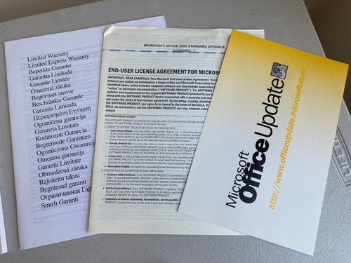 MICROSOFT OFFICE 2000 PROFESSIONAL CD-ROM WINDOWS 98 NT SOFTWARE PROGRAM PC - 第 8/9 張圖片