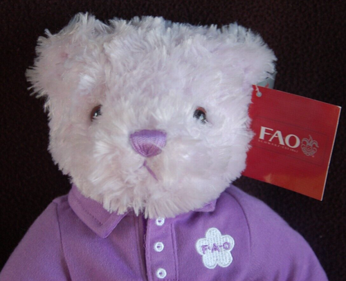 F.A.O. SCHWARZ ~ Purple Plush Girl Teddy BEAR ~ for TOYS 'R' US w. Tags~ 2015 - Picture 2 of 7