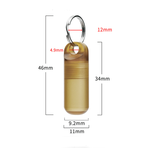 PEI ULTEM Pocket Waterproof Pill Case Holder Organizer Box Container Keychain - Picture 3 of 10