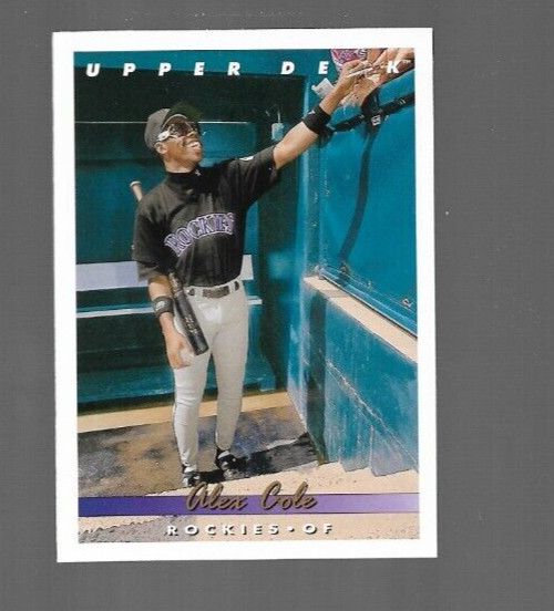 Alex Cole 1993 Upper Deck Series 2 #538 Colorado Rockies