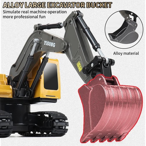 Full Functional 2.4G Remote Control Excavator Construction Tractor Dump Truck RC - Picture 2 of 20