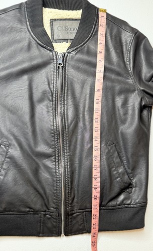 Women's Ci Sono by Cavalini Black Faux Leather Bomber Biker Jacket Size: XL - Picture 13 of 15