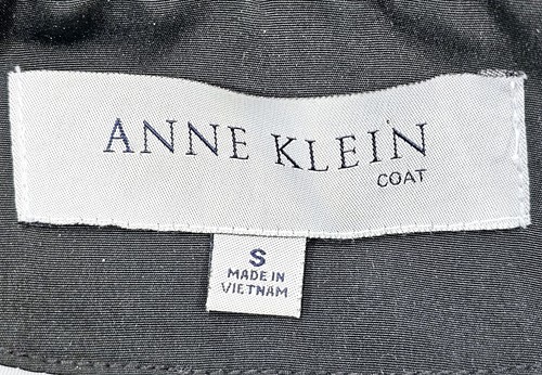 Anne Klein Womens Rain Coat SMALL Black Removable Hood Lined Full Zip Pockets - Picture 10 of 13