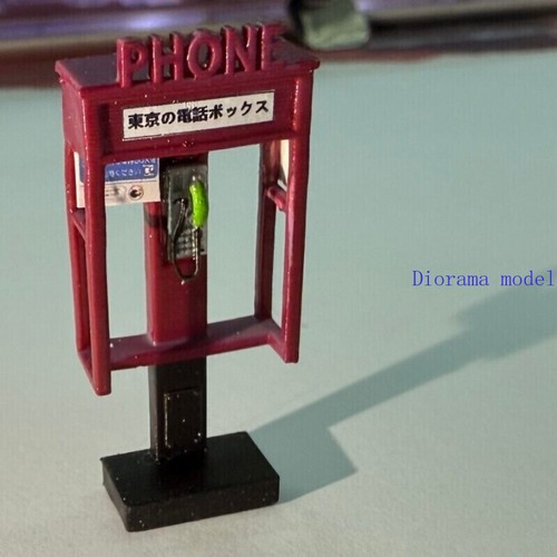 Diorama 1/64 Telephone Booth Model City Street Garage Scene Display Props Model - Bild 18 von 32