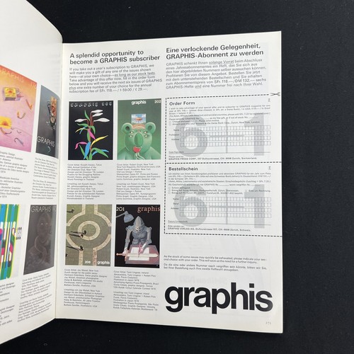 Graphis Magazine No.216 1981/82 Vol 37 Cover Artist André François Walter - Picture 4 of 5