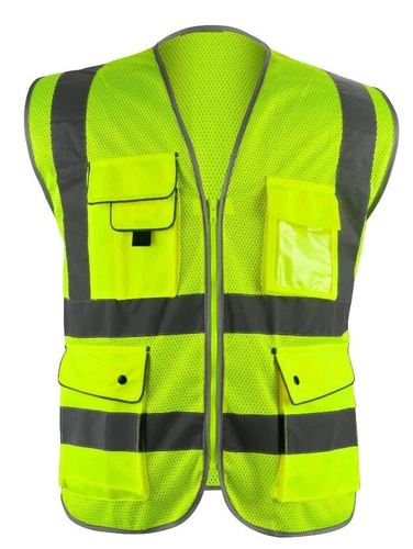 Mesh High Visibility Safety Vest, ANSI/ ISEA 107-2010 With 5 Pockets - product listing photo