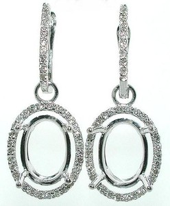 50-Ct-HALO-OVAL-DIAMOND-Dangle-Mounting-Earrings-14KW