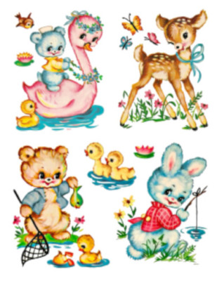 【1950s-1960s USA vintage】ベビーキルト ラグ アニマル 1950s-1960s USA vintage】ベビーキルト ラグ アニマル アメリカ