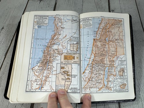 Holy Bible Red Letter Large Type Scofield Study System KJV Oxford 1945 USA - Picture 9 of 13