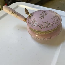 Beautiful Vintage Porcelain Pink Floral Silent Butler Japan 