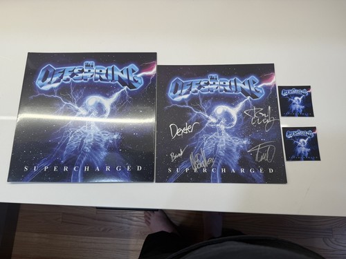 The Offspring SIGNED LP Supercharged LIMITED Galaxy Nebula Vinyl IN HAND - Picture 1 of 4