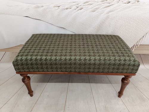 Houndstooth bench, Dining table bench, Piano bench, Hallway bench, Vanity bench - Picture 4 of 12