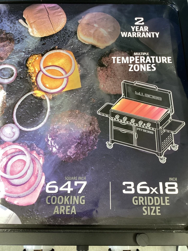 Pit Boss 10783 Ultimate 647 sqft Outdoor Gas 5-Burner 50,000 BTU Griddle, Black - Image 2 of 4