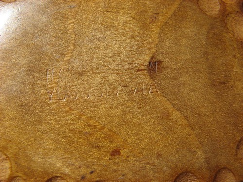 Mid Century Modern Jugoslawien VOLKSKUNST Holzschale handgeschnitzt ~ schöne Patina! - Bild 12 von 12