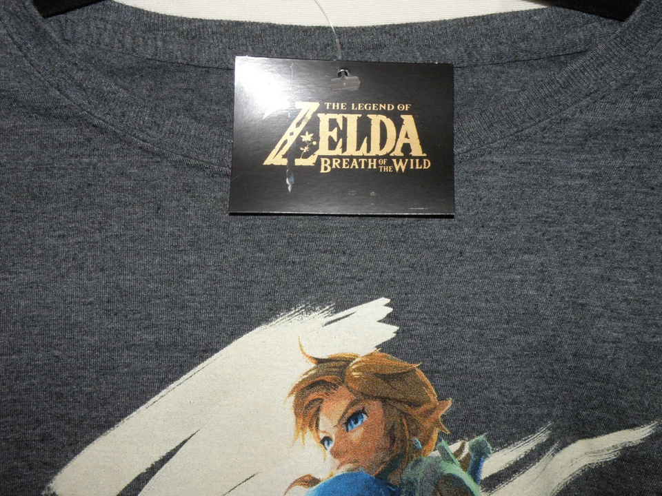 Legend Of Zelda Breath Of The Wild T-Shirt Nintendo Gray Size Wm MEDIUM* NEW tag - Image 3 of 4