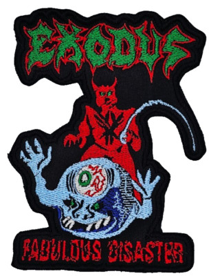 EXODUS FABULOUS DISASTER SHAPED BORDER EMBROIDERED PATCH