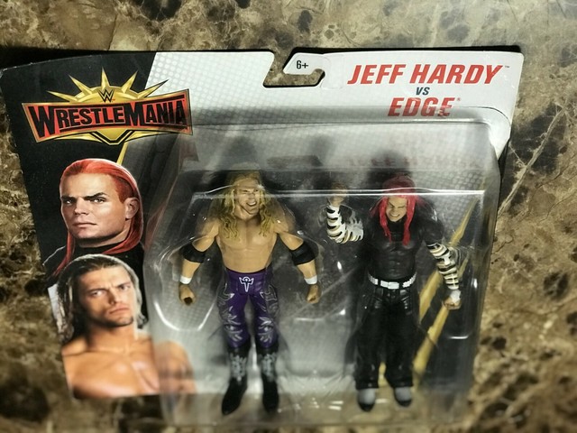 2018 Mattel WWE Wrestlemania Jeff Hardy VS Edge Action Figures for sale online