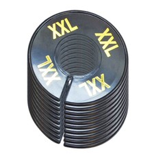 10 PC Clothing Rack Sizes XXL XX-LARGE Marks Dividers Ring Hangers BLACK Plastic