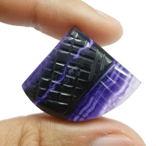 44.05ct Natural Fancy Shape Fluorite Size Bi Purple Stone... - Picture 1 of 8