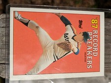 1988 Topps Baseball Card Tiffany #6 “Ryan’s Express”  87 Record Breakers Error.