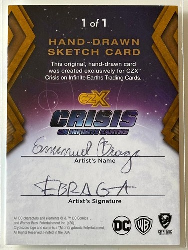 Beebo Sketch by Emanuel Braga, Cryptozoic CZX Crisis on Infinite Earths 1/1 - Bild 2 von 2