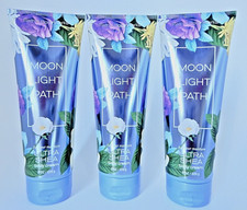 3 BATH & BODY WORKS MOONLIGHT PATH 24 HOUR MOISTURE ULTRA SHEA BODY CREAM 8 oz 