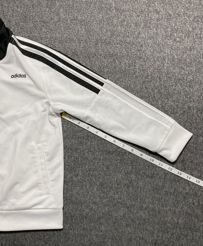 ADIDAS Essential 3-Stripes White & Black Warm-Up Track Jacket TODDLER BOYS Sz 6 - Picture 5 of 7
