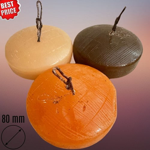 6 x Luxury XXL Floating Candle (80x37mm) – Long-Burning – Beige, Orange, Brown - Picture 4 of 10