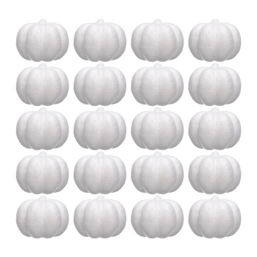 20Pcs White Foam Pumpkins Arts and Craft for Halloween Household Christmas - Picture 4 of 8