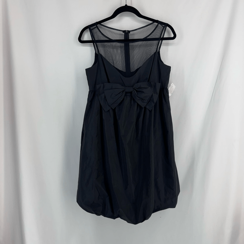 NWT Vintage Donna Morgan Womens Black Lined Illusion Neckline Bubble Dress Size - Afbeelding 4 van 9