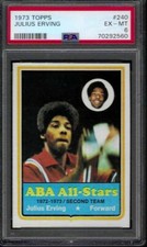 PSA 6 - 1973-74 Topps #240 Julius Erving ABA ALL-STAR Virginia Squires HOF