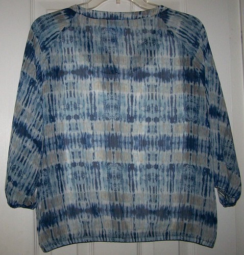 NWOT Lara Lane Womens 6P Attached Cami Tank 3/4 Sleeve Blue Pull Over Top Blouse - Picture 2 of 11